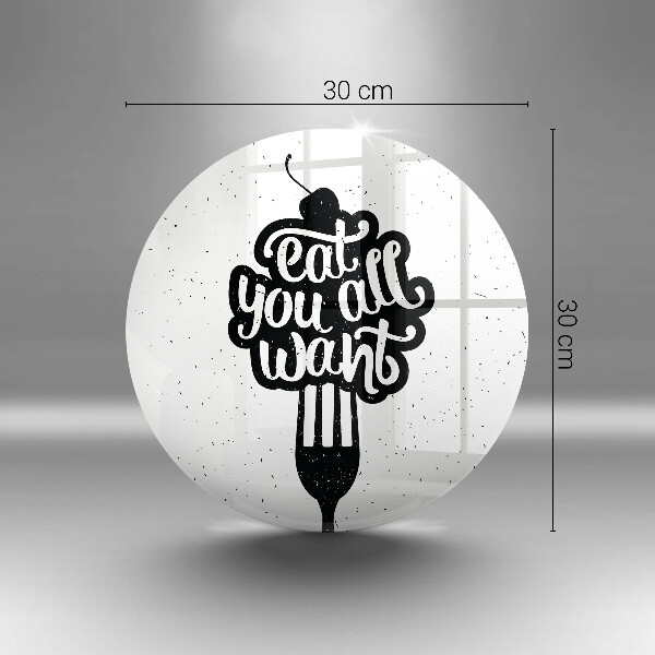 Tocător de bucătărie Inscripția Eat all you want