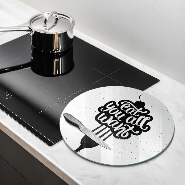 Tocător de bucătărie Inscripția Eat all you want