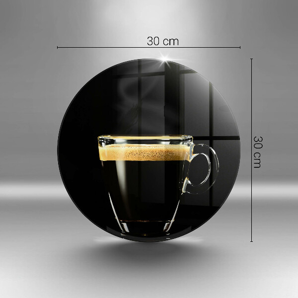 Tocător de bucătărie Un pahar de cafea neagră