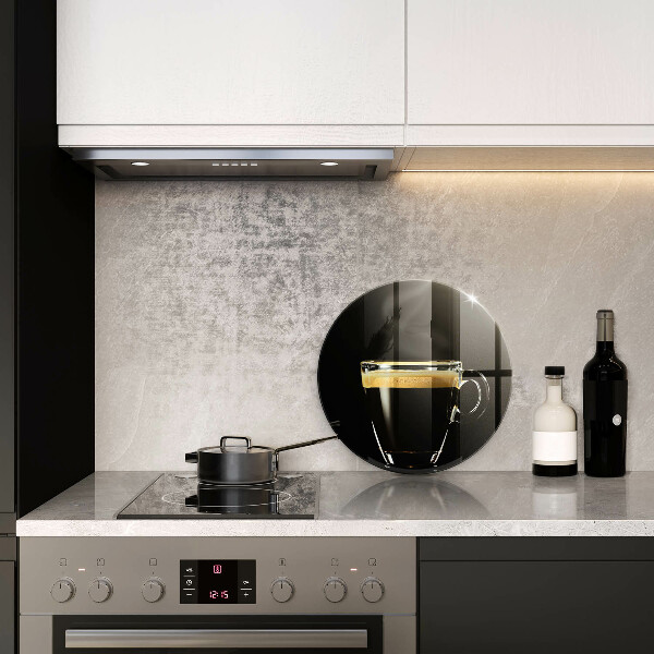 Tocător de bucătărie Un pahar de cafea neagră