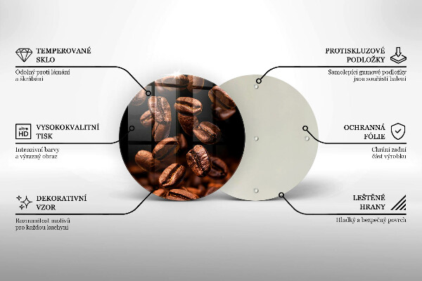 Tocător de bucătărie Boabe de cafea maro