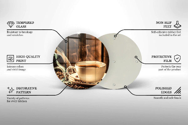 Tocător de bucătărie ceașcă și boabe de cafea