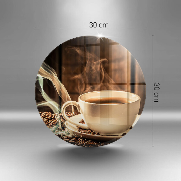 Tocător de bucătărie ceașcă și boabe de cafea