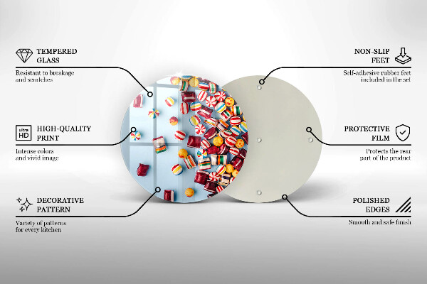 Tocător de bucătărie Bomboane colorate