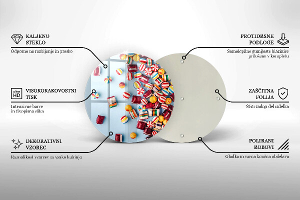 Tocător de bucătărie Bomboane colorate