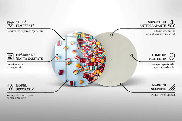 Tocător de bucătărie Bomboane colorate