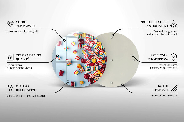 Tocător de bucătărie Bomboane colorate