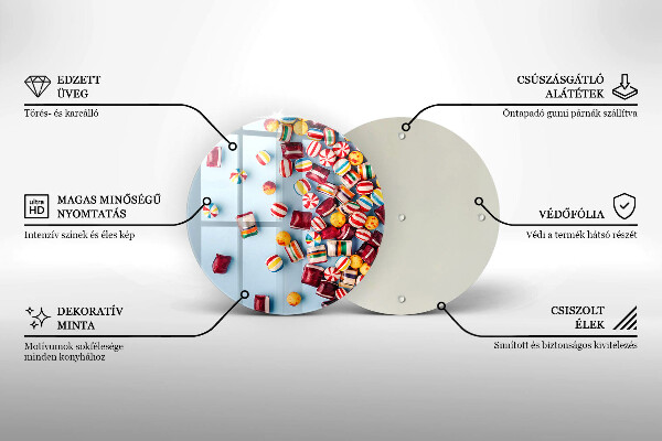 Tocător de bucătărie Bomboane colorate