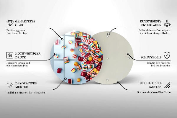 Tocător de bucătărie Bomboane colorate