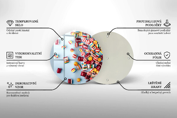 Tocător de bucătărie Bomboane colorate