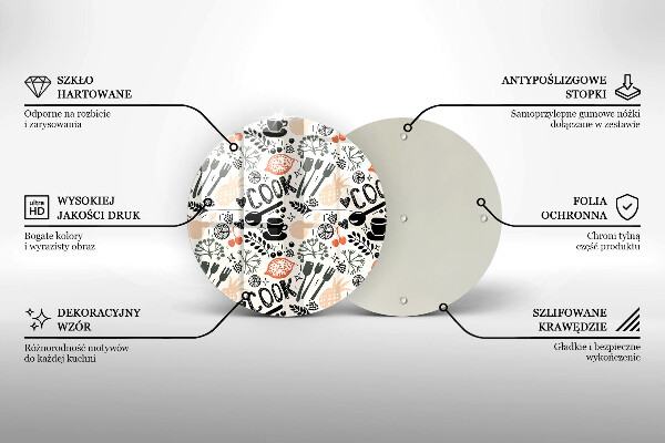 Tocător de bucătărie Motiv de bucătărie din desene animate