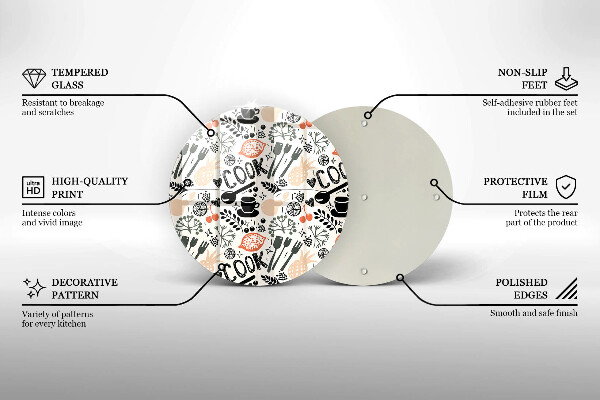 Tocător de bucătărie Motiv de bucătărie din desene animate