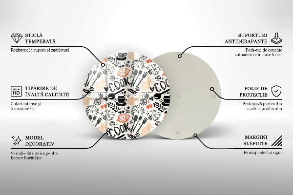 Tocător de bucătărie Motiv de bucătărie din desene animate