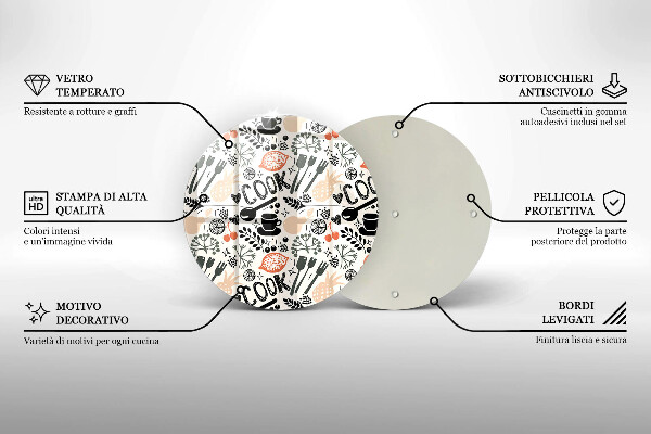 Tocător de bucătărie Motiv de bucătărie din desene animate