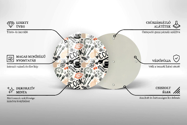 Tocător de bucătărie Motiv de bucătărie din desene animate