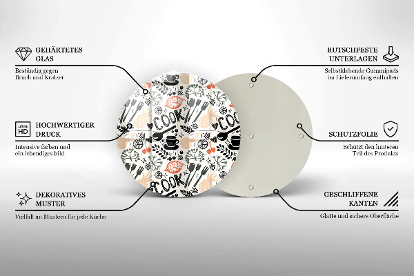 Tocător de bucătărie Motiv de bucătărie din desene animate