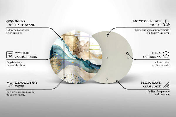 Tocător de bucătărie Marmură colorată