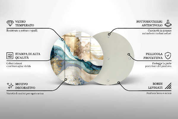 Tocător de bucătărie Marmură colorată