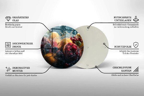 Tocător de bucătărie Fructe în apă