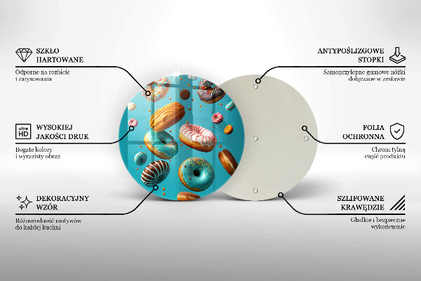 Tocător de bucătărie Gogoși colorate