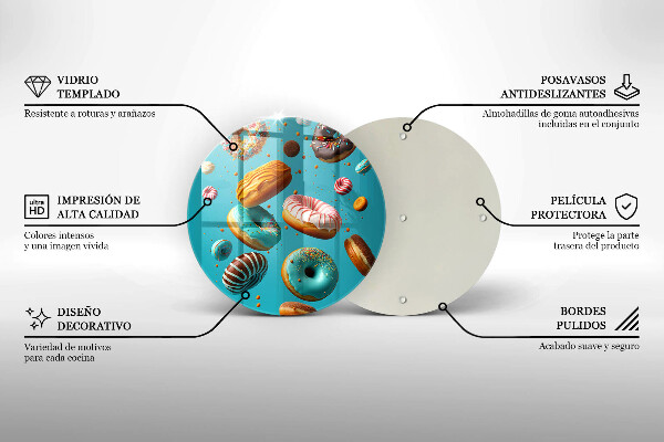 Tocător de bucătărie Gogoși colorate