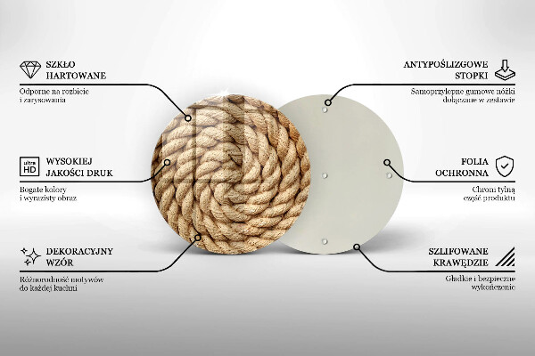 Tocător de bucătărie frânghie groasă