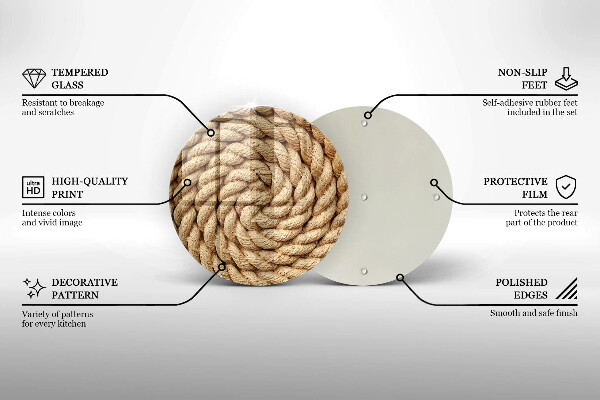 Tocător de bucătărie frânghie groasă