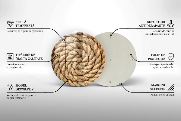 Tocător de bucătărie frânghie groasă