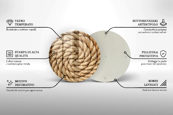 Tocător de bucătărie frânghie groasă