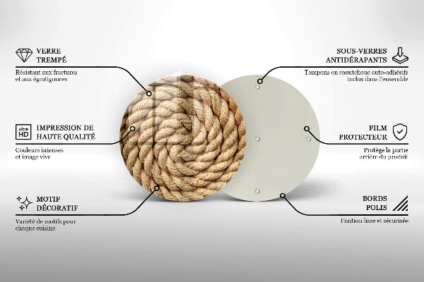 Tocător de bucătărie frânghie groasă