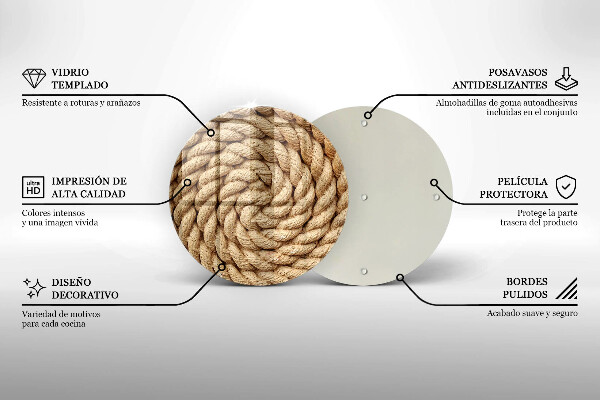 Tocător de bucătărie frânghie groasă