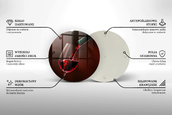Tocător de bucătărie Un pahar de vin
