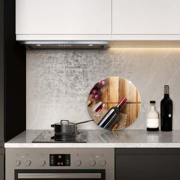 Tocător de bucătărie O sticlă de vin roșu