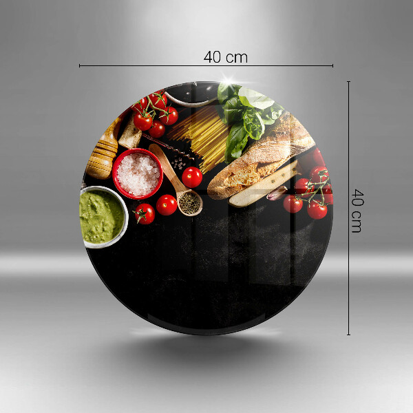 Tocător de bucătărie Ingrediente și condimente italiene