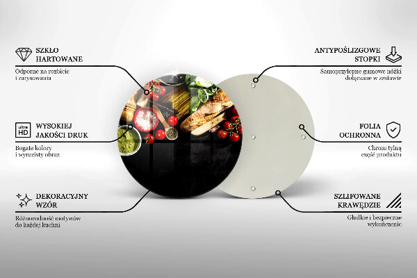 Tocător de bucătărie Ingrediente și condimente italiene