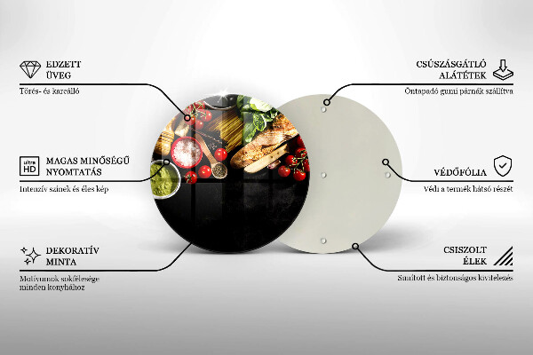 Tocător de bucătărie Ingrediente și condimente italiene