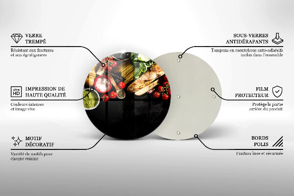 Tocător de bucătărie Ingrediente și condimente italiene