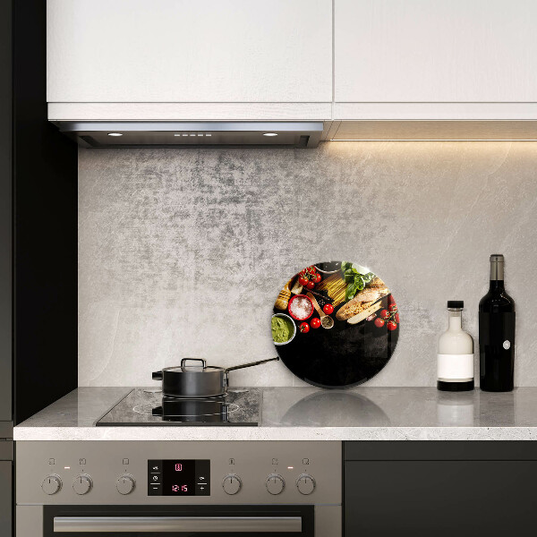 Tocător de bucătărie Ingrediente și condimente italiene