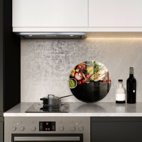 Tocător de bucătărie Ingrediente și condimente italiene