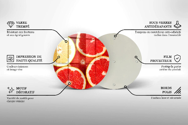 Tocător de bucătărie Felii de grapefruit