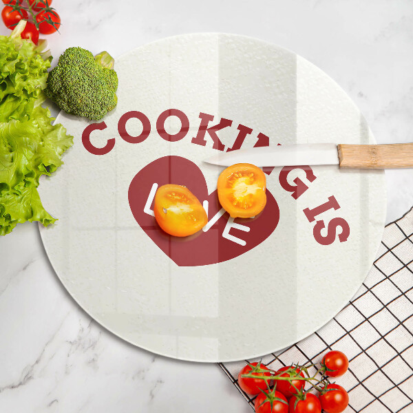 Tocător de bucătărie Cooking is love