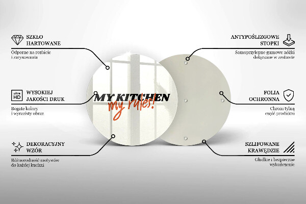 Tocător de bucătărie My kitchen my rules