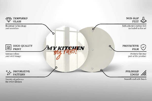 Tocător de bucătărie My kitchen my rules