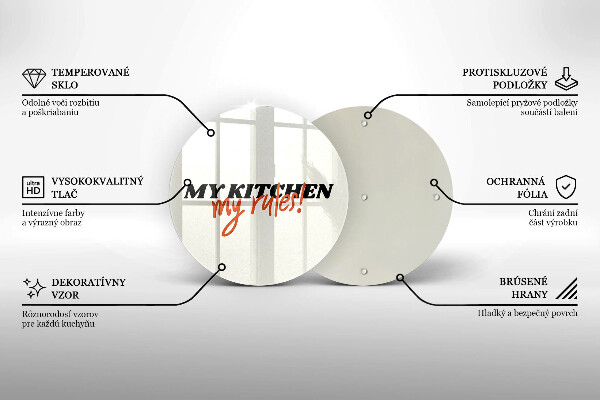 Tocător de bucătărie My kitchen my rules