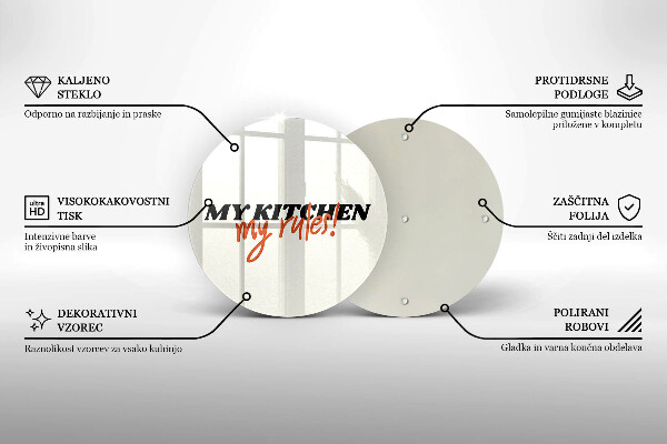 Tocător de bucătărie My kitchen my rules