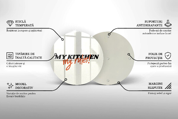 Tocător de bucătărie My kitchen my rules