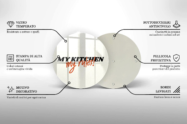 Tocător de bucătărie My kitchen my rules