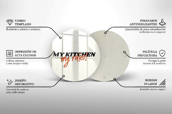 Tocător de bucătărie My kitchen my rules