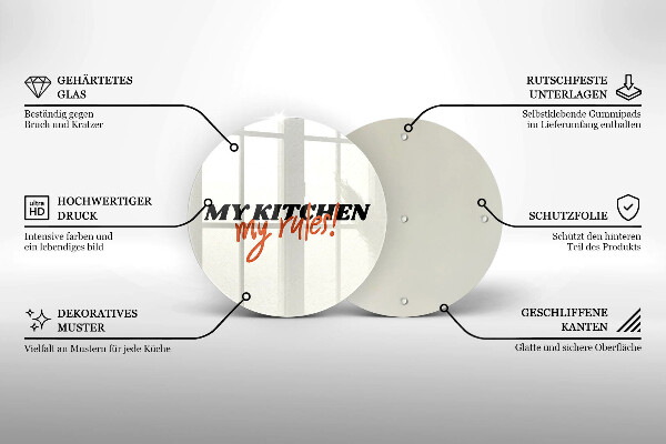 Tocător de bucătărie My kitchen my rules