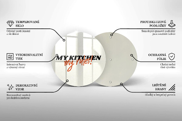 Tocător de bucătărie My kitchen my rules